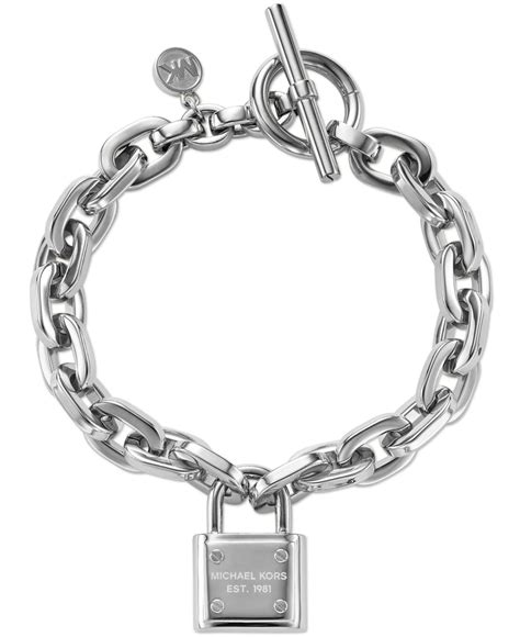 michael kors armband schloss silber|michael kors bracelet macy's.